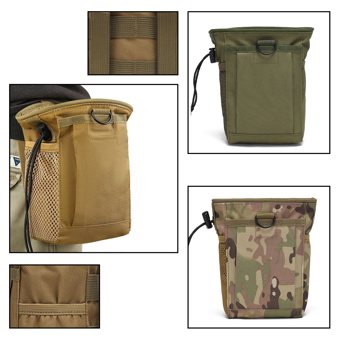 Outdoor Hunting Belt - Bolso MOLLE de camuflaje de 3-5L,