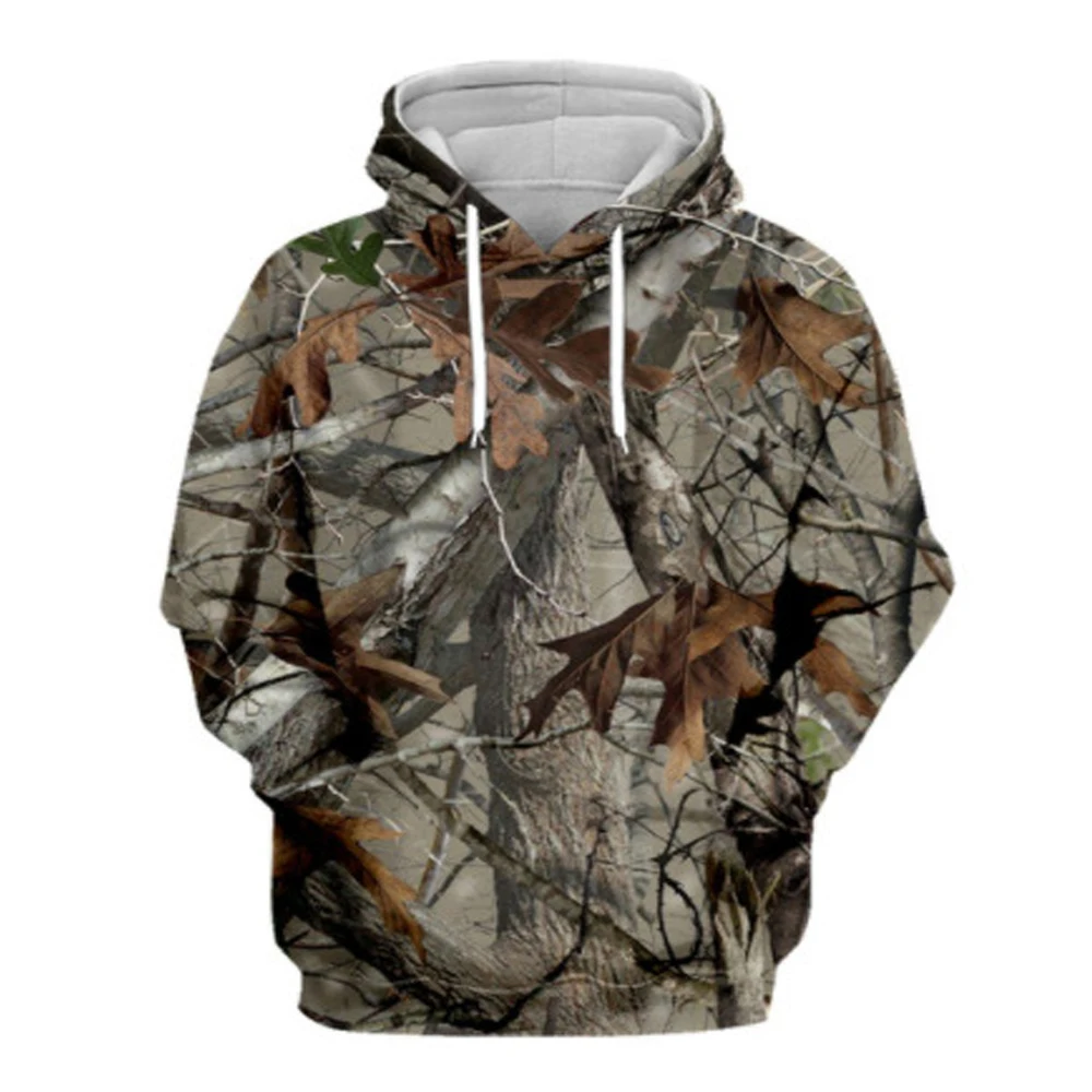 Outdoor Hunting Hoodie - Chaqueta con capucha de camuflaje 3D