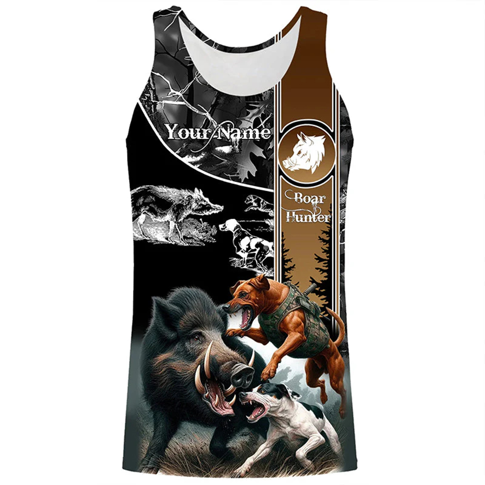 Outdoor Hunting Dog Names - Camiseta sin mangas con estampado 3D