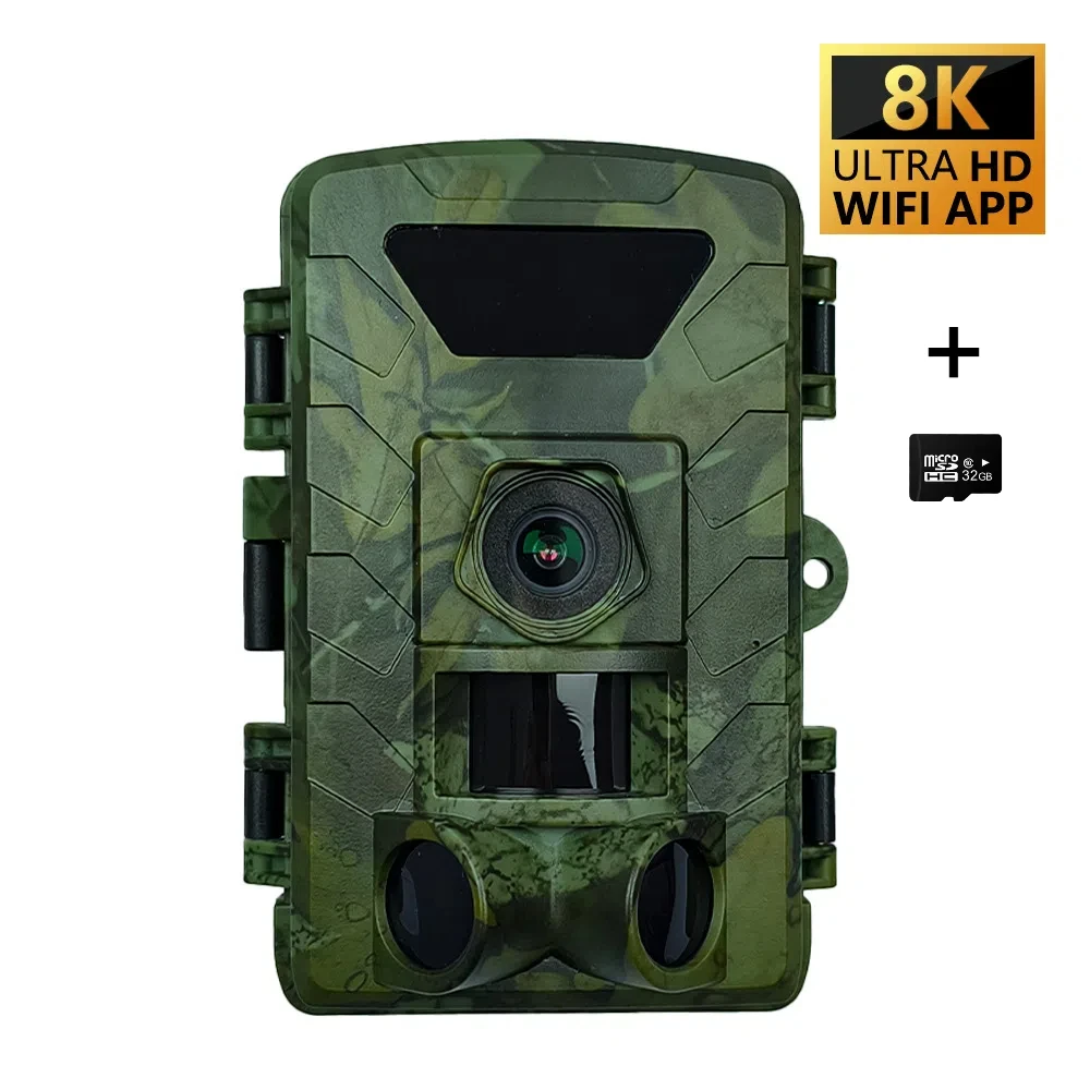 Trail Camera Infrared - Cámara de rastreo WiFi PR803W 8K: