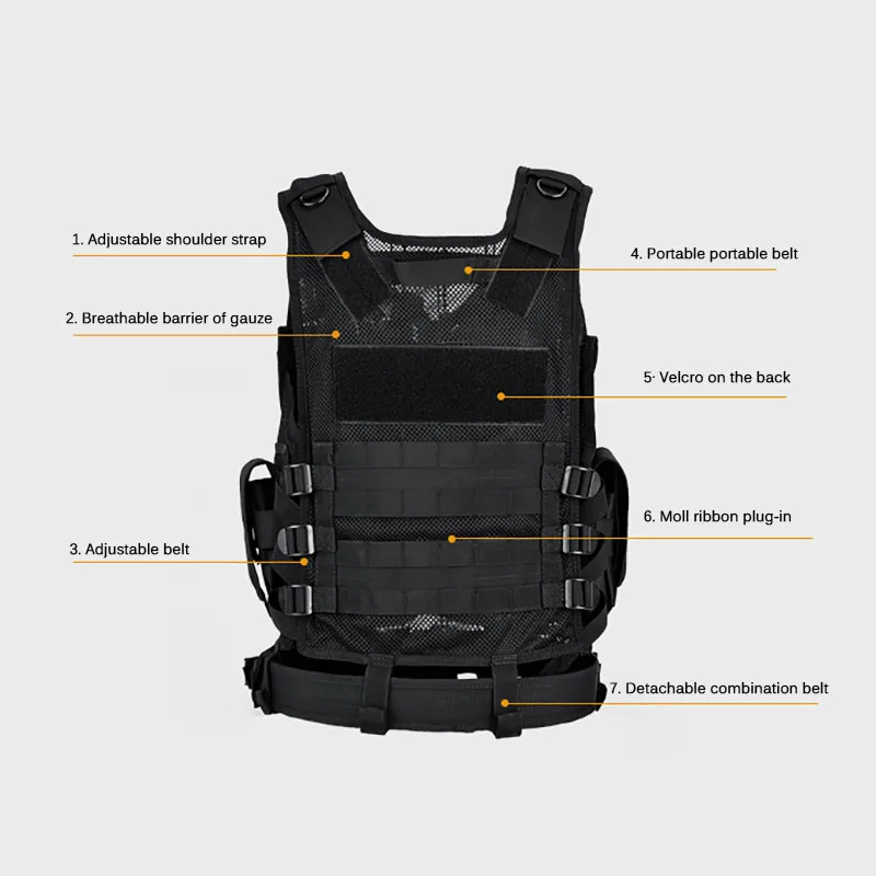 Chaleco Táctico Molle Ajustabl - Hunting Outdoor Jacket reseña y precio