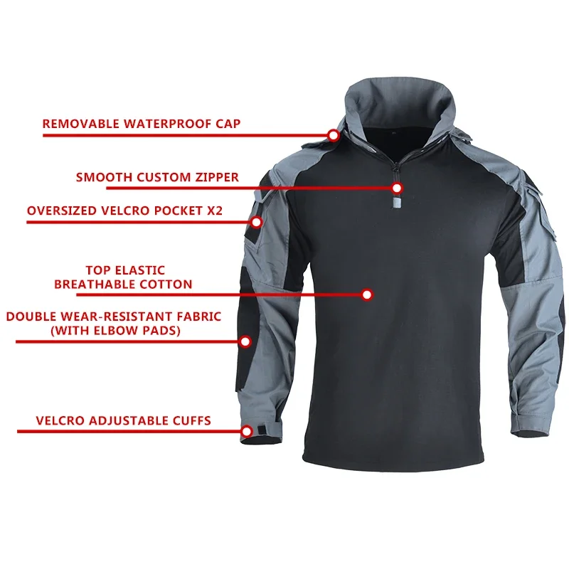 Camiseta de combate de camufla - Hunting Outdoor Clothing reseña y precio