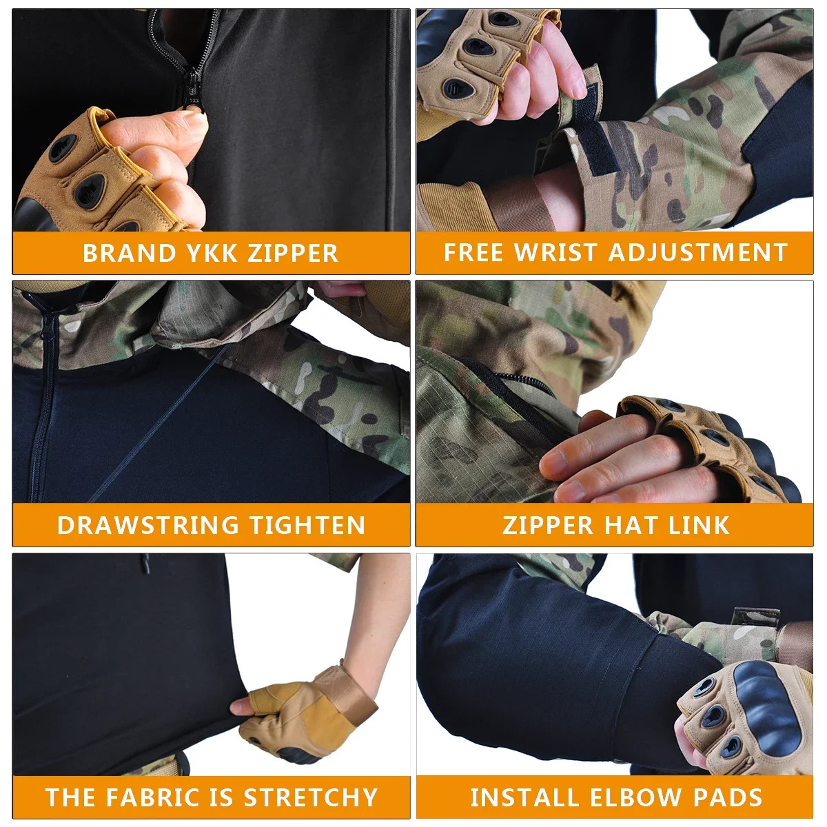Camiseta de combate de camufla - Hunting Outdoor Clothing reseña y precio