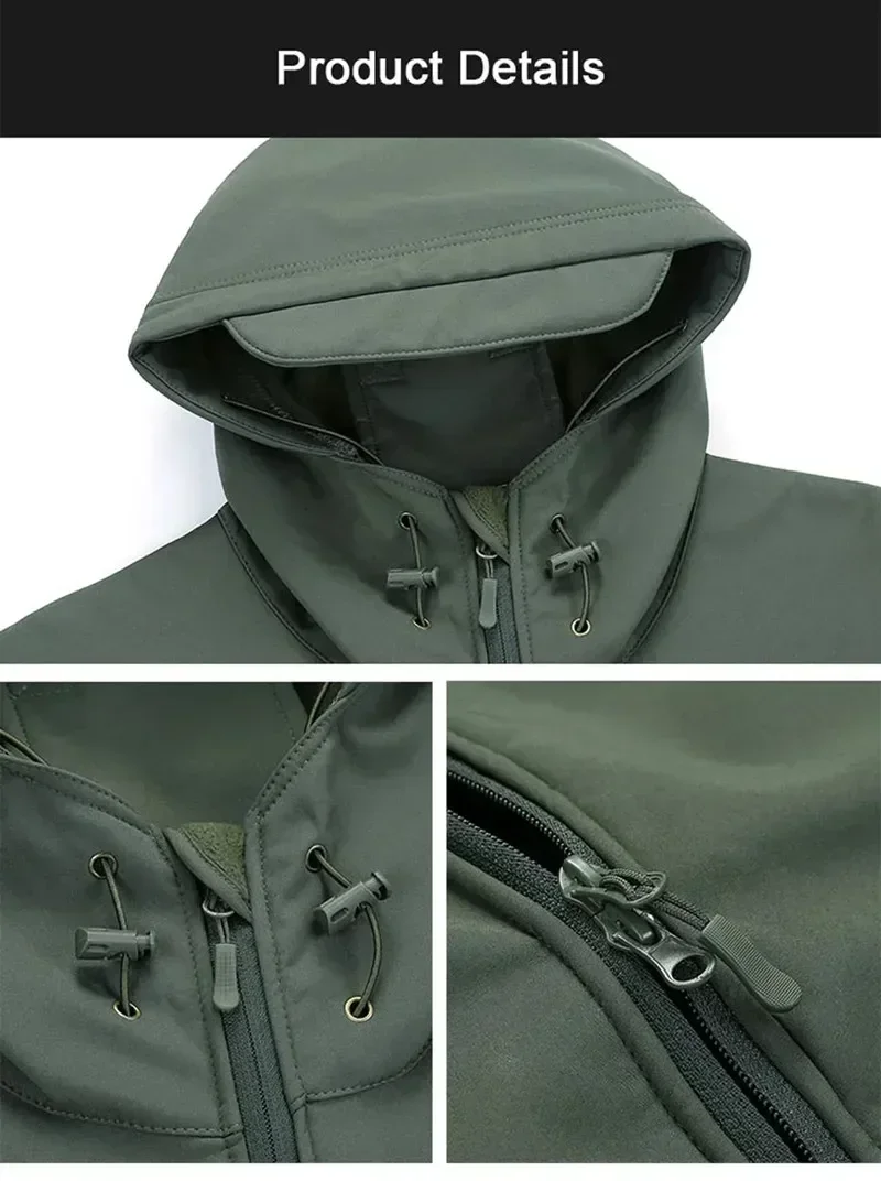 5XL 6XL CP Camuflaje Soft Shel - Hunting Outdoor Jacket reseña y precio